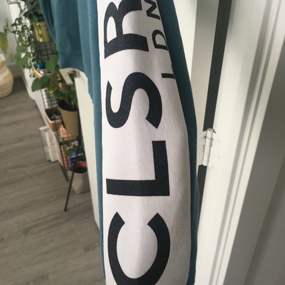 Unisex Closure London Petrol Blue & White Hoodie - Picture 5 of 8